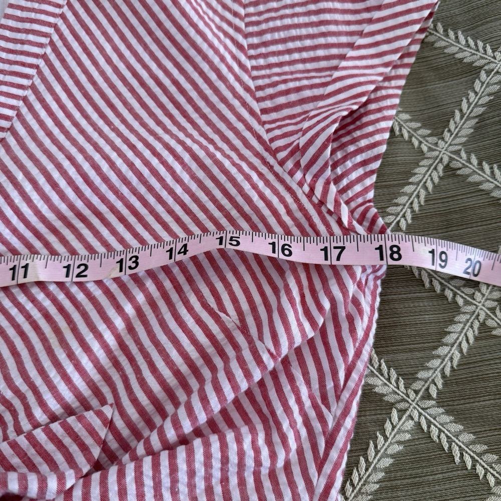 Vineyard Vines Pink and White Striped Strapless Tie-Front Dress - Picture 12 of 14